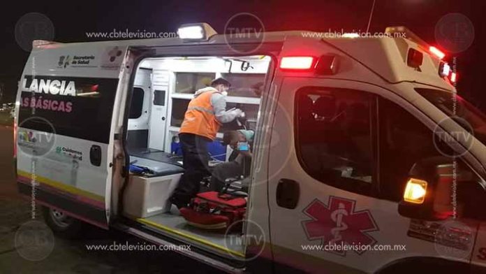 Derrapa motociclista en la avenida Cointzio, en Morelia