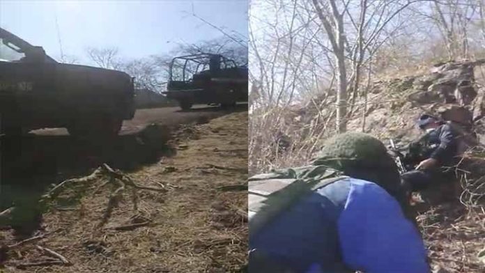 Helicóptero realiza disparos para disuadir a presuntos miembros del CJNG