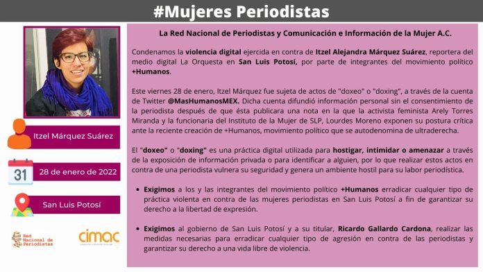 Grupo de ultraderecha amenaza a periodista de San Luis Potosí, Alejandra Márquez