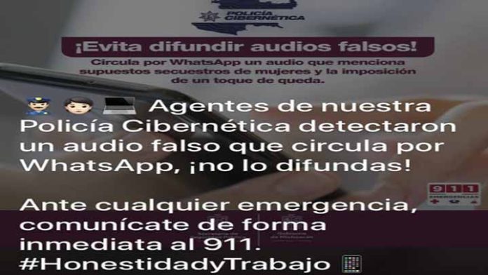 Circulan audios advirtiendo de supuesta 