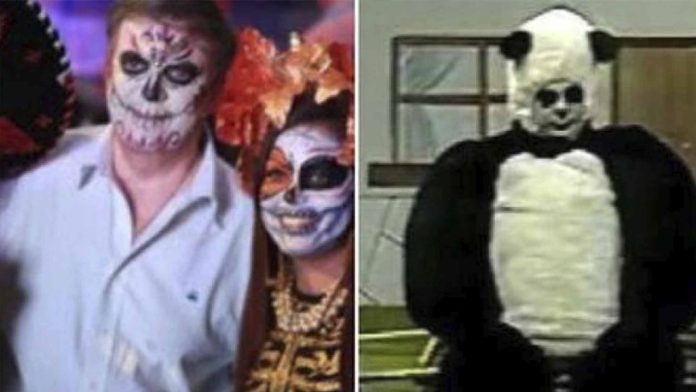 Comparan a Marcelo Ebrard con un panda por su maquillaje de Catrín