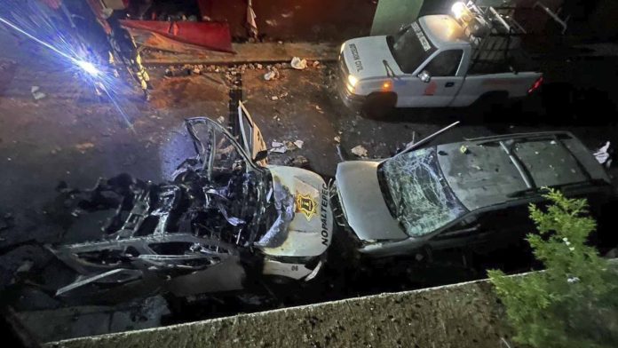 Explota patrulla con pirotecnia para festejo de la Virgen de Guadalupe