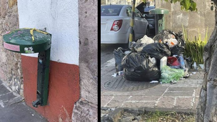 Falta de botes de basura en Morelia es por vandalismo