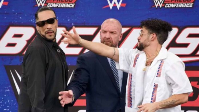 Bad Bunny da cachetada a Damian Priest en plena conferencia