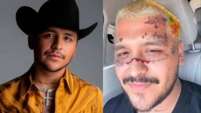 Christian Nodal se quitará los tatuajes de la cara para que su bebé conozca su rostro