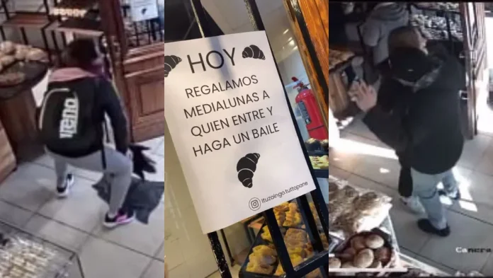 Video: Panadería regala cuernitos a clientes que saquen 