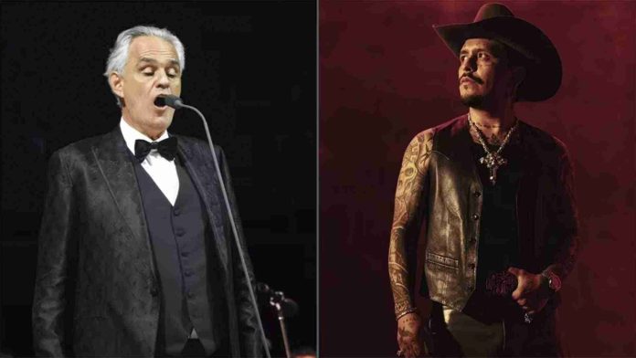 Christian Nodal es el único mexicano que fue invitado al homenaje de Andrea Bocelli
