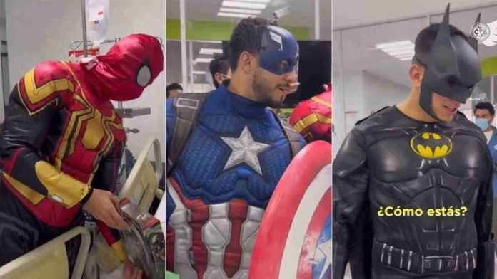 Jugadores del América se disfrazan de superhéroes y visitan hospital pediátrico