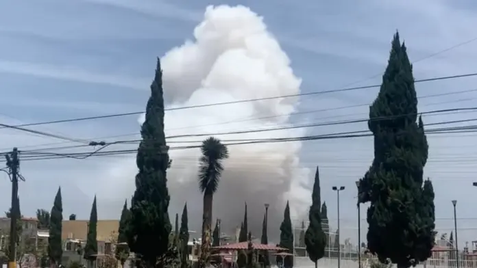 #Video: Fuerte explosión de polvorín en Tultepec, Estado de México