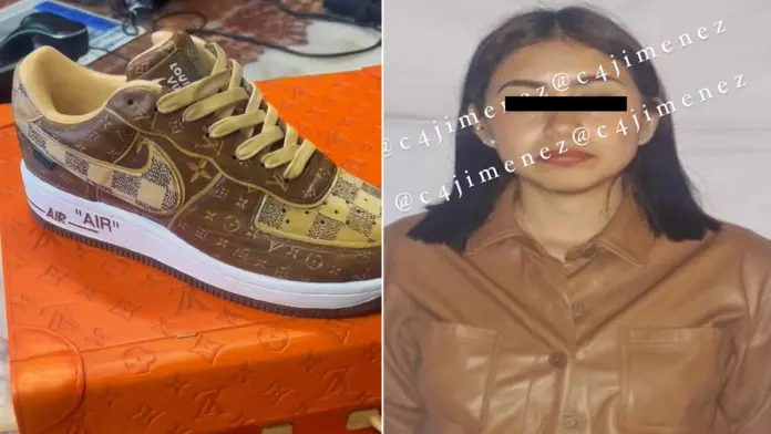 Detienen a joven que se robó unos tenis Nike x Louis Vuitton valuados en 1.2 millones de pesos