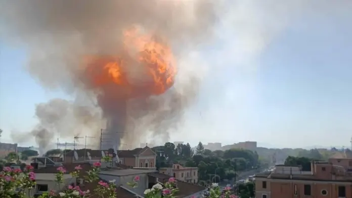 #Video: Explosión de gasolinera en Roma deja decenas de heridos