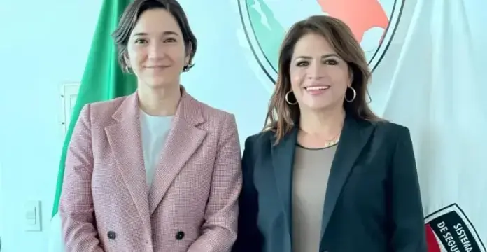 Reunión de trabajo sostenida entre la presidenta de la Junta de Coordinación Política del Congreso del Estado y la titular del SESNSP