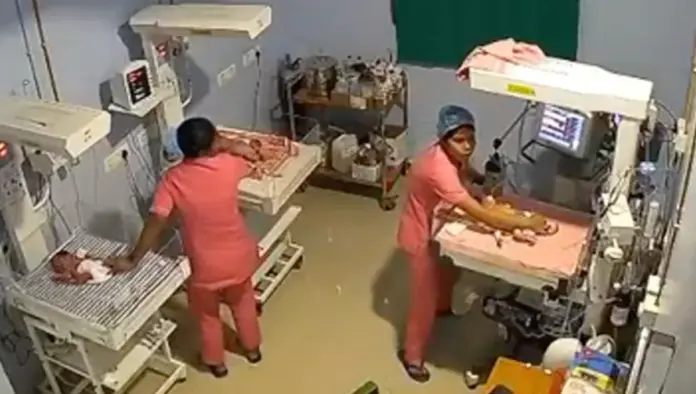 #Video: Enfermeras arriesgan su vida para salvar a recién nacidos durante terremoto en India