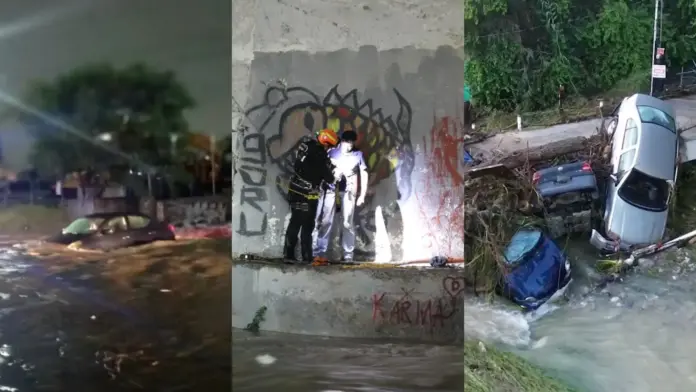 Cuatro personas son rescatadas de las inundaciones en Monterrey