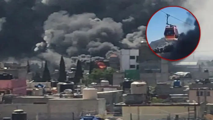 Fuerte Incendio consume una fábrica de colchones en Ecatepec | VIDEO
