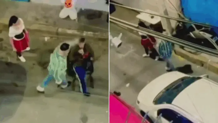 Vecinos somete a sujeto armado durante fiesta de Halloween en CDMX | VIDEO