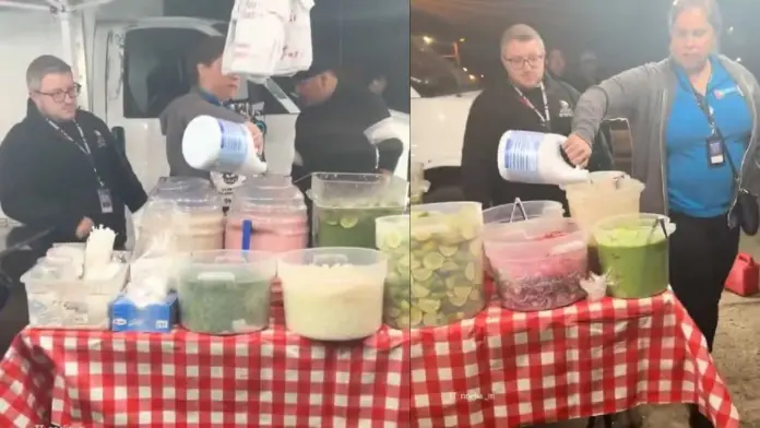 Inspectora en Denver vierte cloro a comida en un puesto de tacos | VIDEO