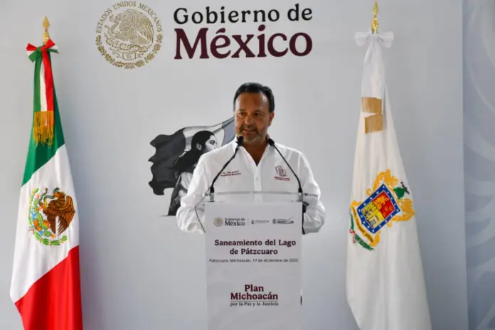 Julio Arreola arranca rehabilitación de plantas tratadoras para sanear el Lago de Pátzcuaro